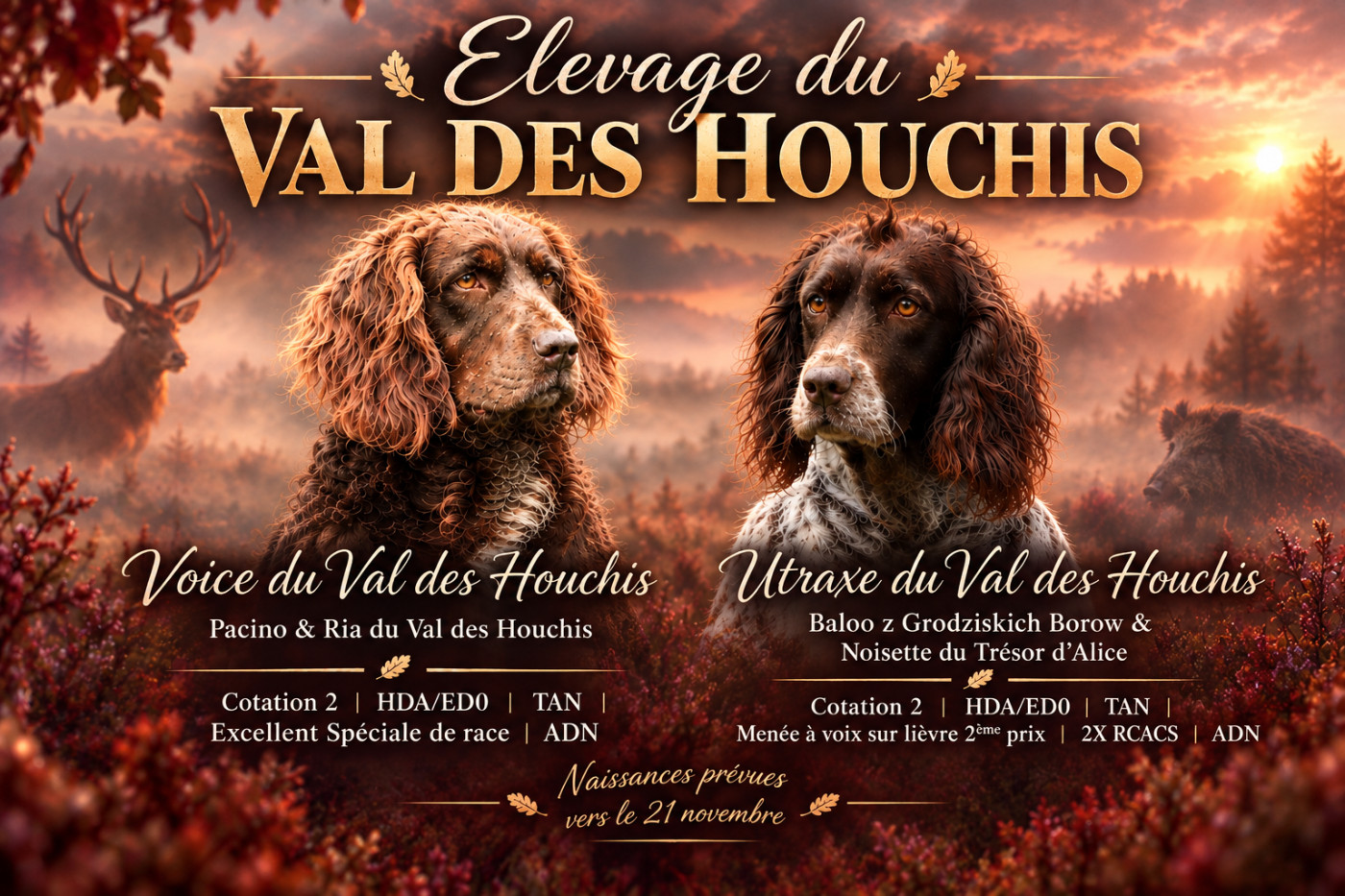 Chiots à naitre vers le 21 novembre